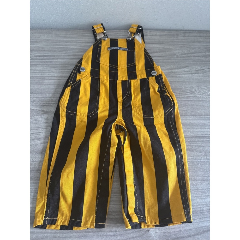 Game Bibs‎ Overalls Kids Size 6M Black And Gold